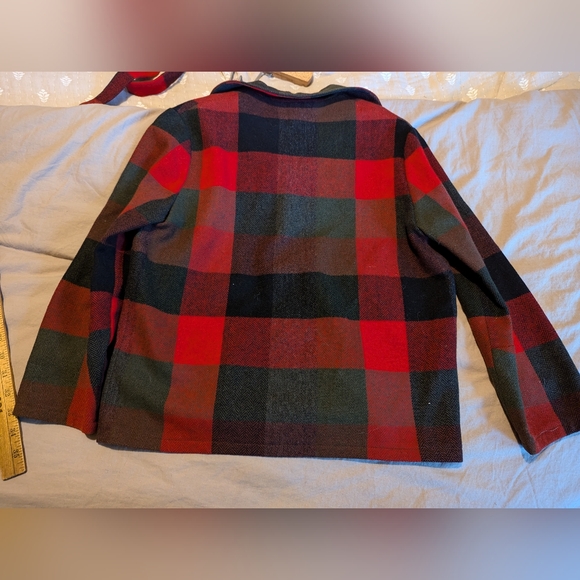 Vintage 1960s Pendleton 100% virgin wool skirt set buffalo plaid red gre… - Picture 12 of 16